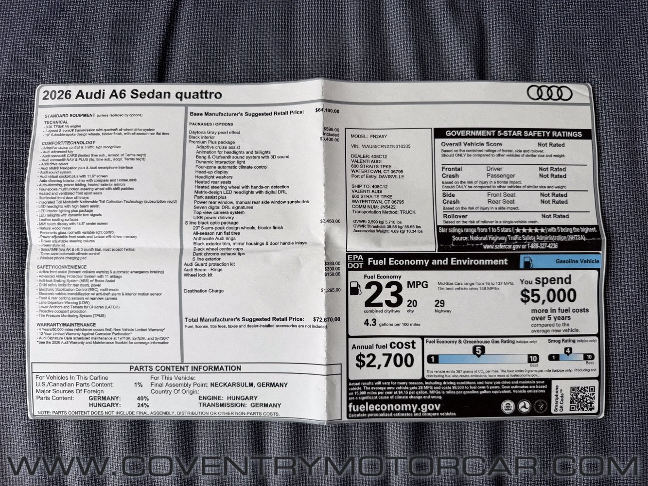 Used 2026 Audi A6 Premium Plus AWD/4WD image 20
