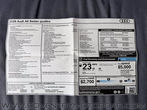 Used 2026 Audi A6 Premium Plus AWD/4WD image 20