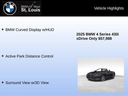 Used 2025 BMW 430i xDrive Convertible w/ Premium Package image 93