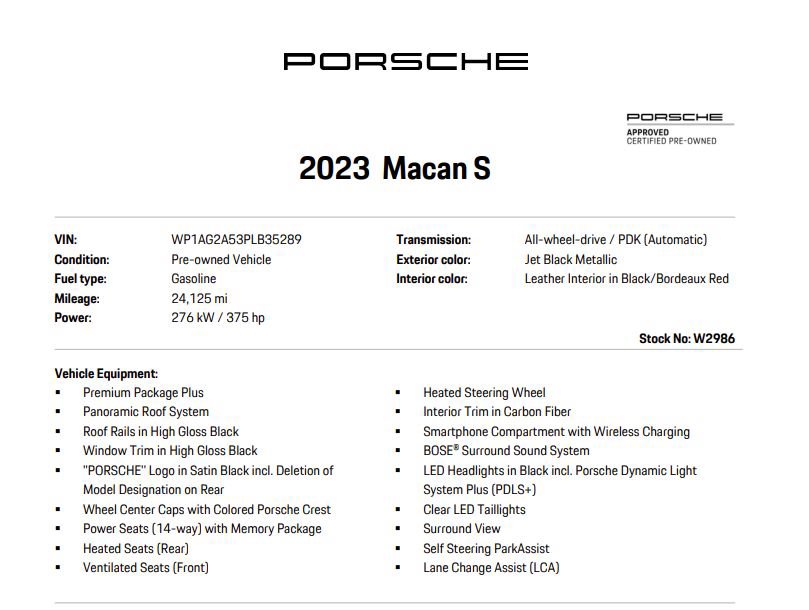 Certified 2023 Porsche Macan S AWD/4WD image 7