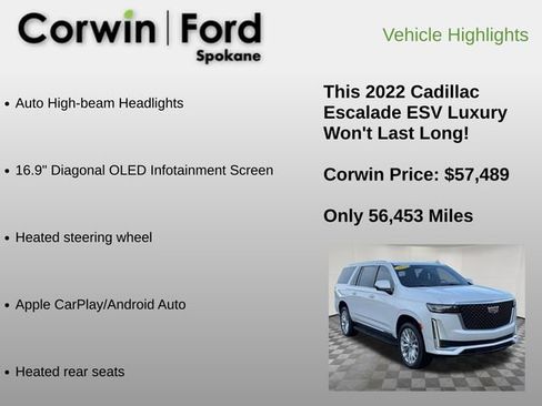 Used 2022 Cadillac Escalade ESV Luxury image 12