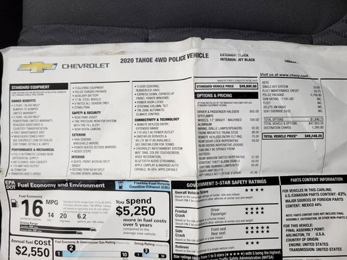 Used 2020 Chevrolet Tahoe 4WD w/ Remote Keyless Entry Package image 45