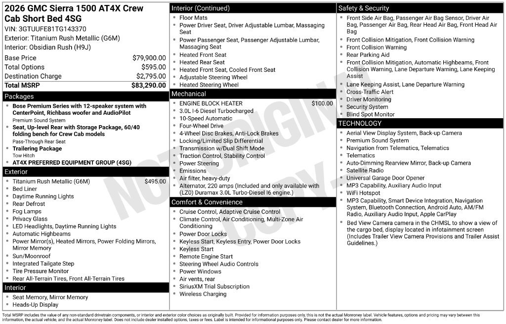 Used 2026 GMC Sierra 1500 AT4X AWD/4WD image 21