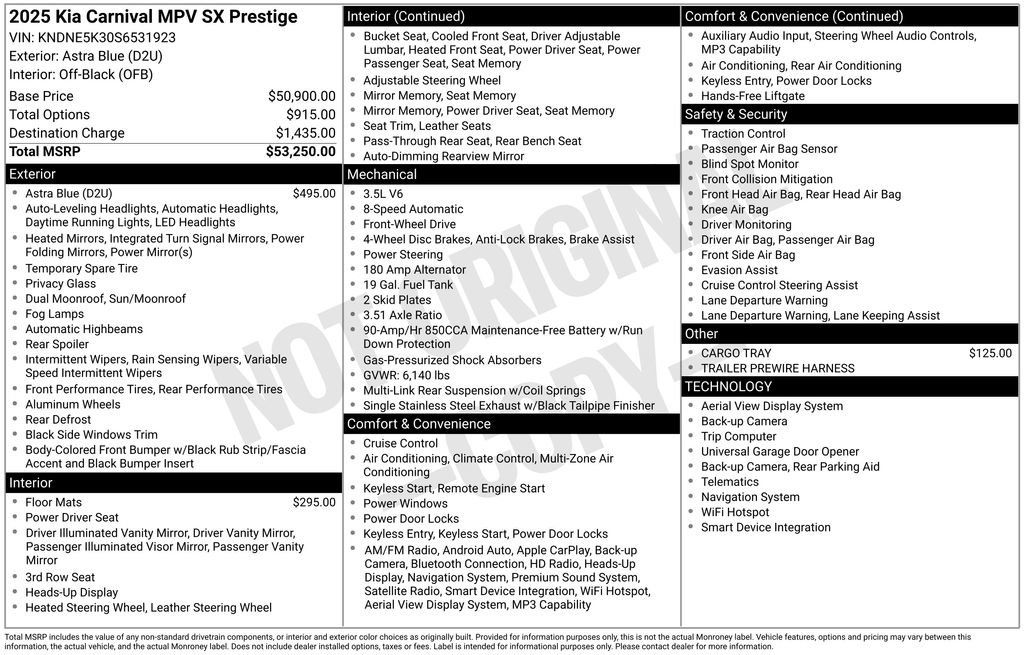 Used 2025 Kia Carnival SX Prestige FWD image 33