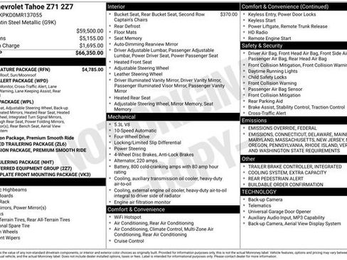 Used 2021 Chevrolet Tahoe Z71 w/ Z71 Signature Package image 5