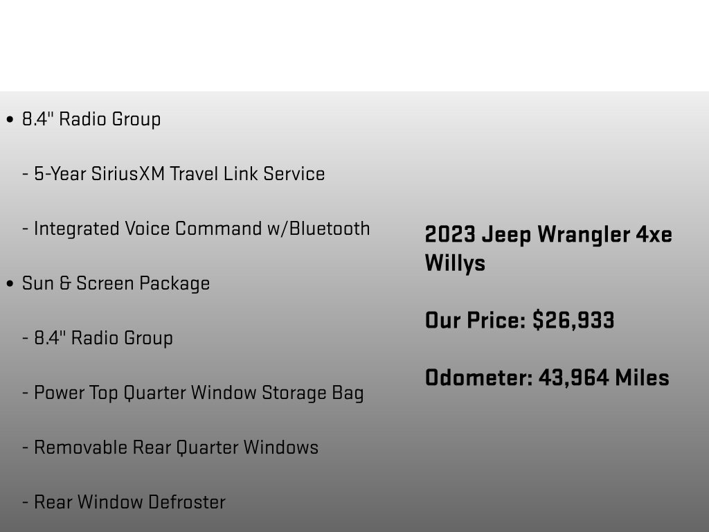 Used 2023 Jeep Wrangler Unlimited w/ Sun & Screen Package AWD/4WD image 36