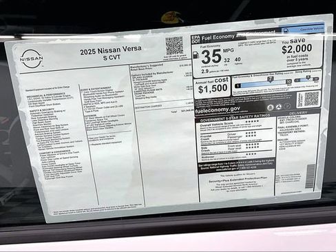 New 2025 Nissan Versa S w/ S Plus Package FWD image 37
