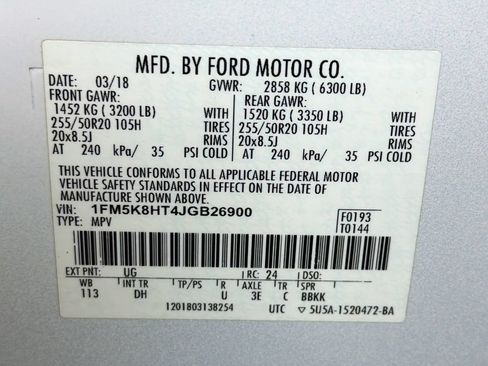 Used 2018 Ford Explorer Platinum AWD/4WD image 34