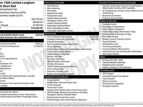 Used 2023 RAM 1500 Limited w/ Body Color Bumper Group AWD/4WD image 4