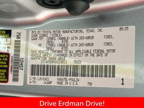 Certified 2025 Toyota Tundra Limited w/ Nightshade Package AWD/4WD image 32