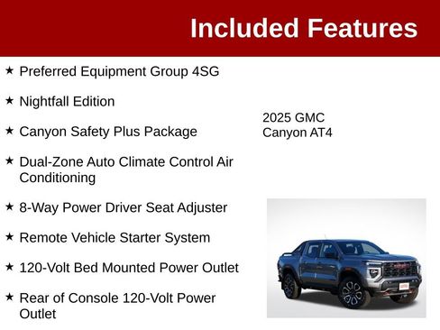 Used 2025 GMC Canyon AT4 w/ Nightfall Edition AWD/4WD image 3