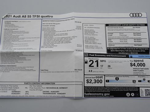 Used 2021 Audi A8 L 3.0T image 51