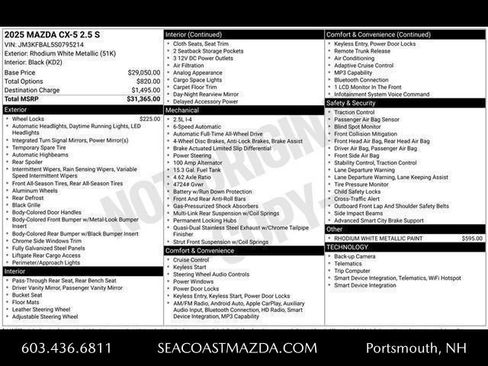 New 2025 MAZDA CX-5 AWD 2.5 S image 2