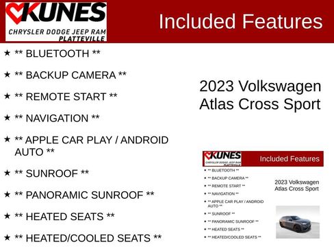 Used 2023 Volkswagen Atlas Cross Sport SEL Premium R-Line AWD/4WD image 2