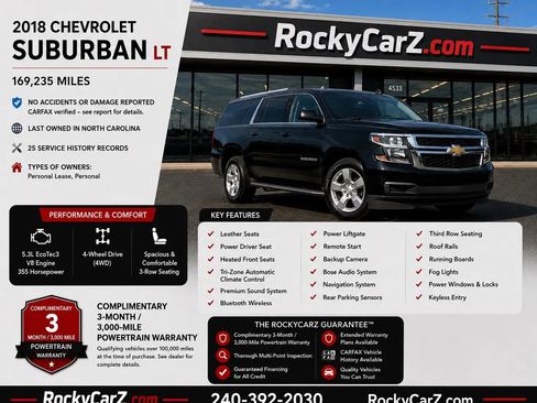 Used 2018 Chevrolet Suburban LT RWD image 1