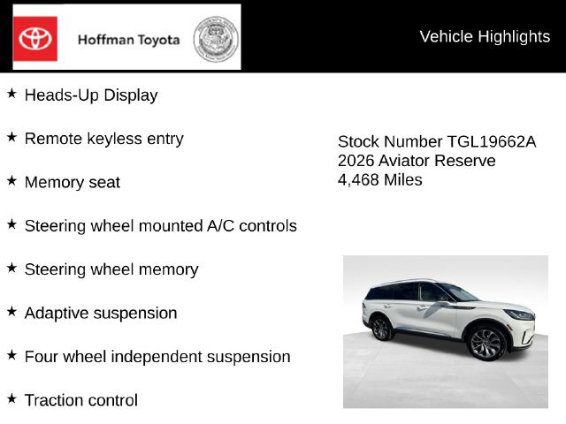 Used 2026 Lincoln Aviator Reserve w/ Illumination Package AWD/4WD image 30