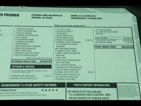 New 2026 Chevrolet Tahoe Premier AWD/4WD image 29