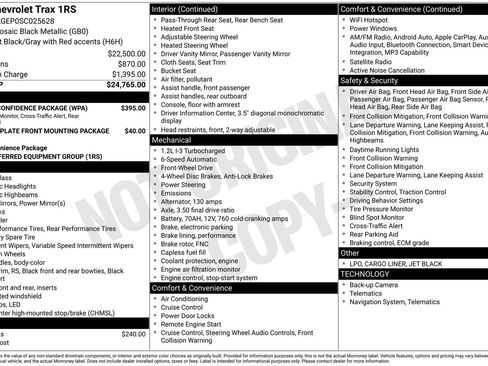 Used 2025 Chevrolet Trax RS w/ Driver Confidence Package FWD image 32
