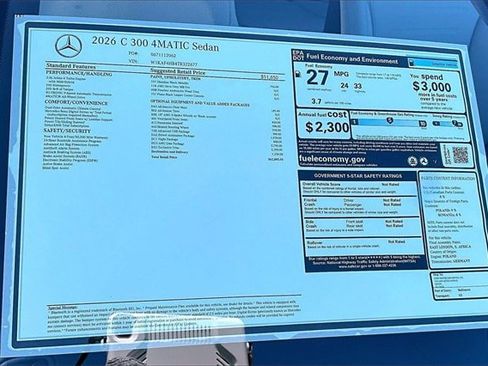 New 2026 Mercedes-Benz C 300 C 300 4MATIC Sedan image 17