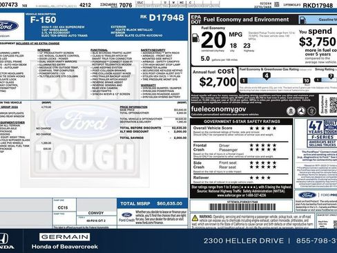 Used 2024 Ford F150 XLT w/ Equipment Group 302A MID AWD/4WD image 31