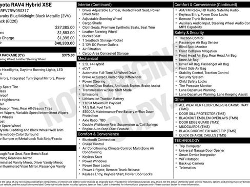 Used 2024 Toyota RAV4 XSE w/ Weather Package AWD/4WD image 32