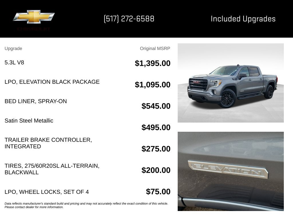 Used 2021 GMC Sierra 1500 Elevation w/ LPO, Elevation Black Package AWD/4WD image 15