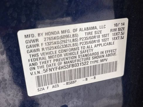 Used 2015 Honda Pilot EX-L image 9
