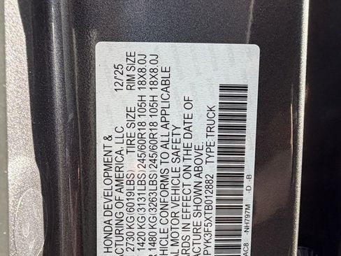 New 2026 Honda Ridgeline RTL image 28