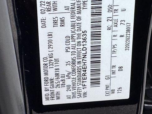 Used 2022 Ford Ranger Lariat w/ Equipment Group 501A High image 44