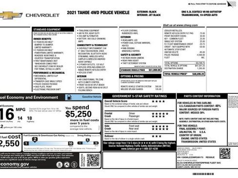 Used 2021 Chevrolet Tahoe 4WD image 3