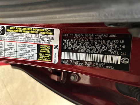 Used 2022 Lexus ES 350 w/ Premium Package image 35