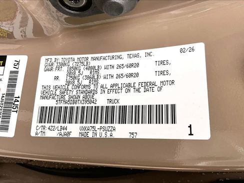 New 2026 Toyota Tundra 1794 Edition AWD/4WD image 18