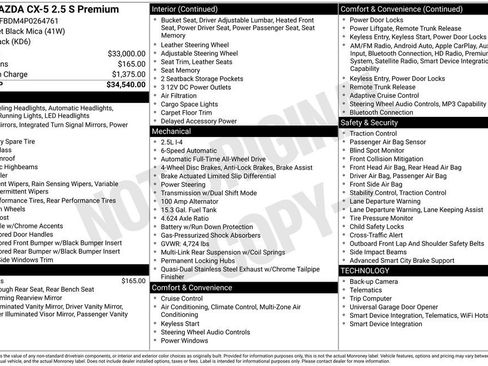 Certified 2023 MAZDA CX-5 AWD 2.5 S w/ Premium Package image 2
