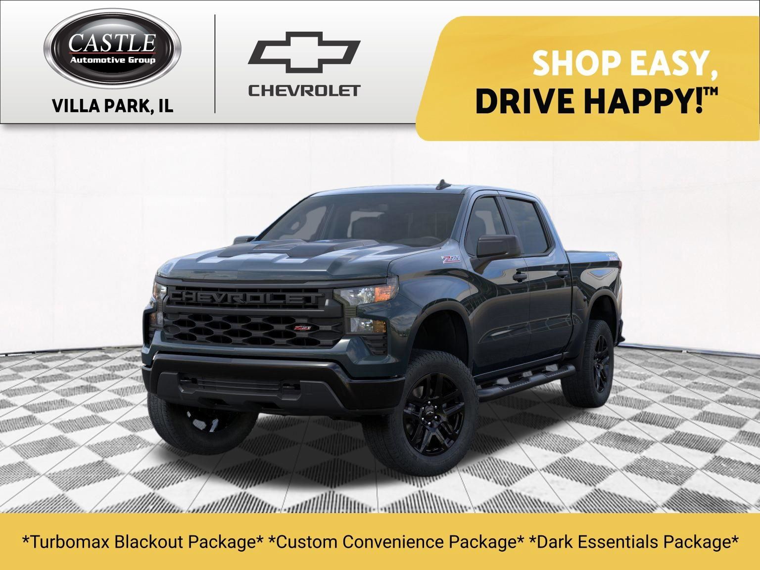 New 2026 Chevrolet Silverado 1500 Custom Trail Boss w/ Turbomax Blackout Package AWD/4WD image 1