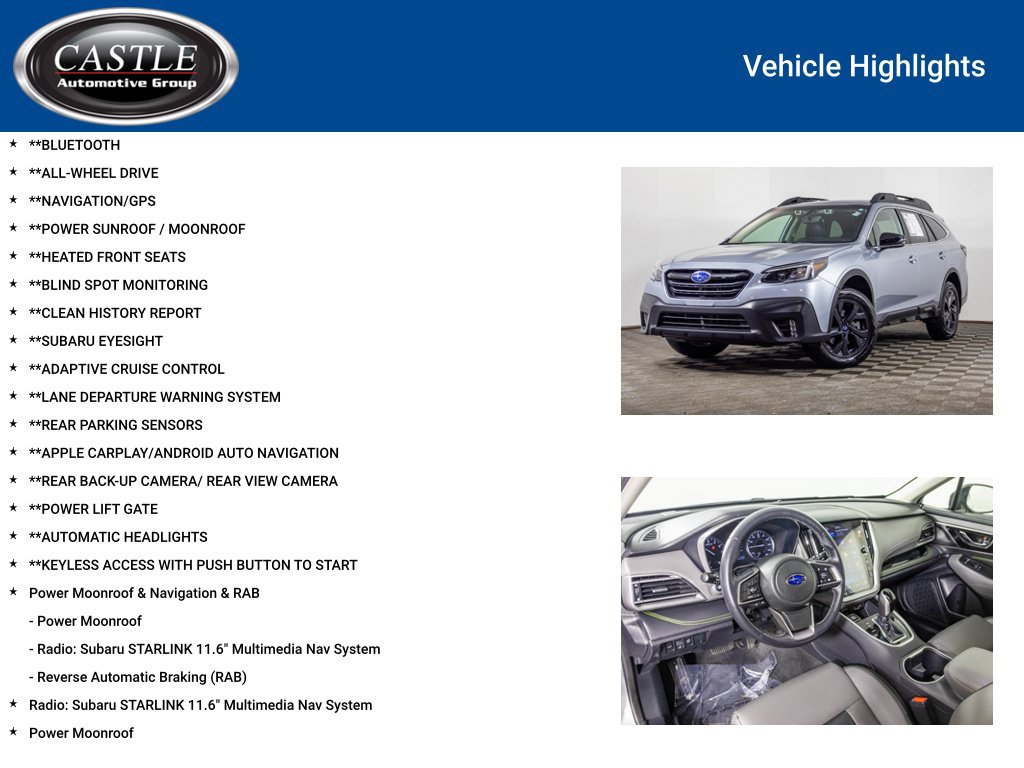 Used 2020 Subaru Outback Onyx Edition XT w/ Popular Package #2 AWD/4WD image 3