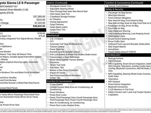 Used 2022 Toyota Sienna LE AWD/4WD image 22