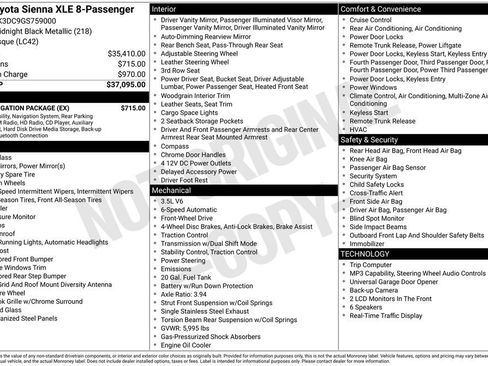 Used 2016 Toyota Sienna XLE w/ XLE Navigation Package FWD image 2