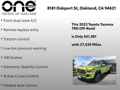 Certified 2023 Toyota Tacoma TRD Off-Road w/ TRD Premium Off Road Package image 8