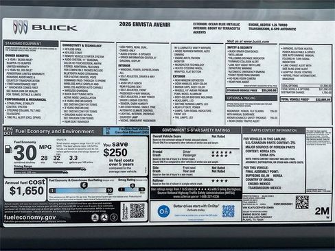 New 2026 Buick Envista Avenir image 21