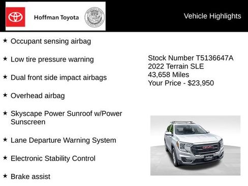 Used 2022 GMC Terrain SLE w/ Driver Convenience Package AWD/4WD image 30