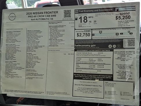 New 2026 Nissan Frontier PRO-4X w/ Pro-4x Convenience Package AWD/4WD image 21
