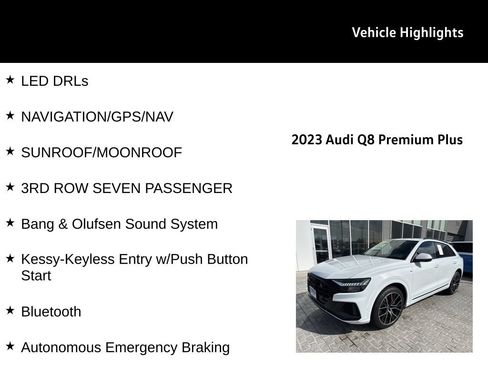 Used 2023 Audi Q8 Premium Plus w/ Premium Plus Package AWD/4WD image 31