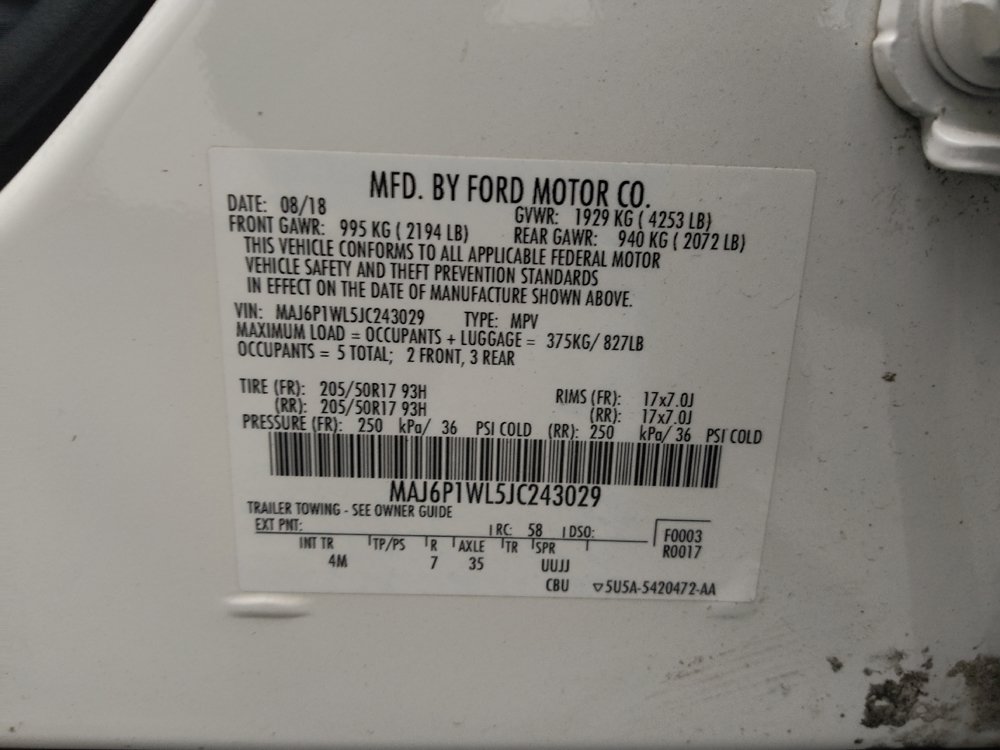 Used 2018 Ford EcoSport Titanium w/ Titanium Cold Weather Package AWD/4WD image 33