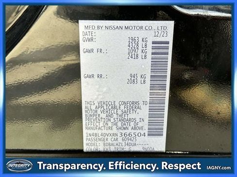 Certified 2024 Nissan Altima 2.5 SV FWD image 32