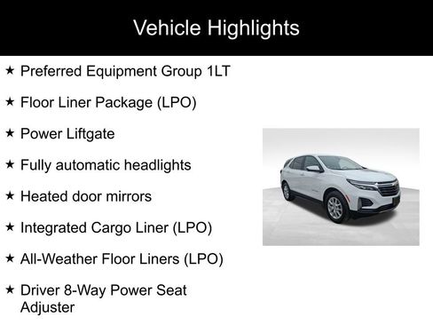 Used 2024 Chevrolet Equinox LT w/ LPO, Floor Liner Package image 2