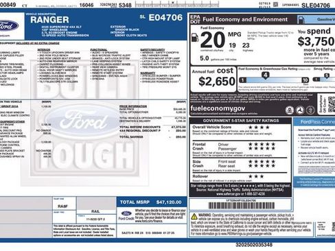 Used 2025 Ford Ranger XLT w/ Equipment Group 301A High AWD/4WD image 11
