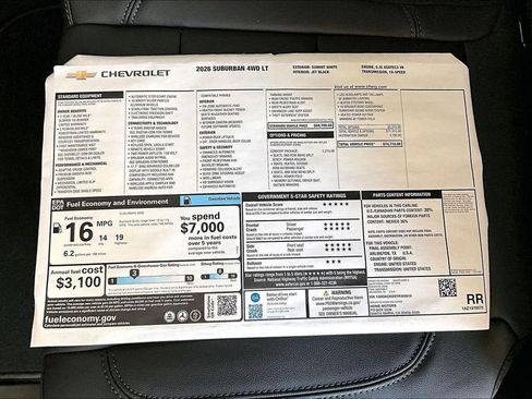 New 2026 Chevrolet Suburban LT AWD/4WD image 13