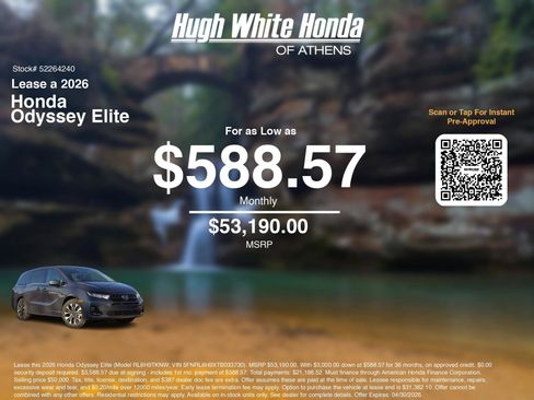 New 2026 Honda Odyssey Elite image 3