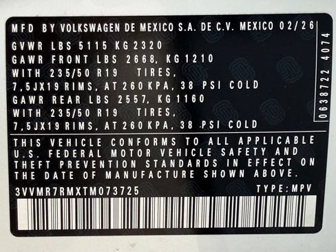 Used 2026 Volkswagen Tiguan SE w/ Panoramic Sunroof Package AWD/4WD image 48