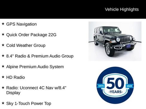 Certified 2021 Jeep Wrangler Unlimited Sahara AWD/4WD image 7